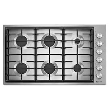 36" 6-Burner Gas Cooktop with Electronic Ignition and Flame-Sensing™ Re-ignition